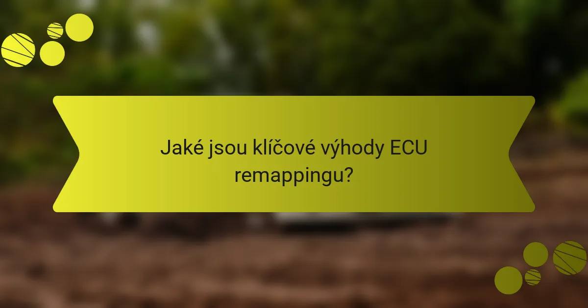 Jaké jsou klíčové výhody ECU remappingu?